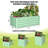 2-Pack 6x3x1.5 FT Galvanized Raised Garden Beds, Outdoor Metal Planter Boxes with Open Base for Vegetables & Flowers-2071127783