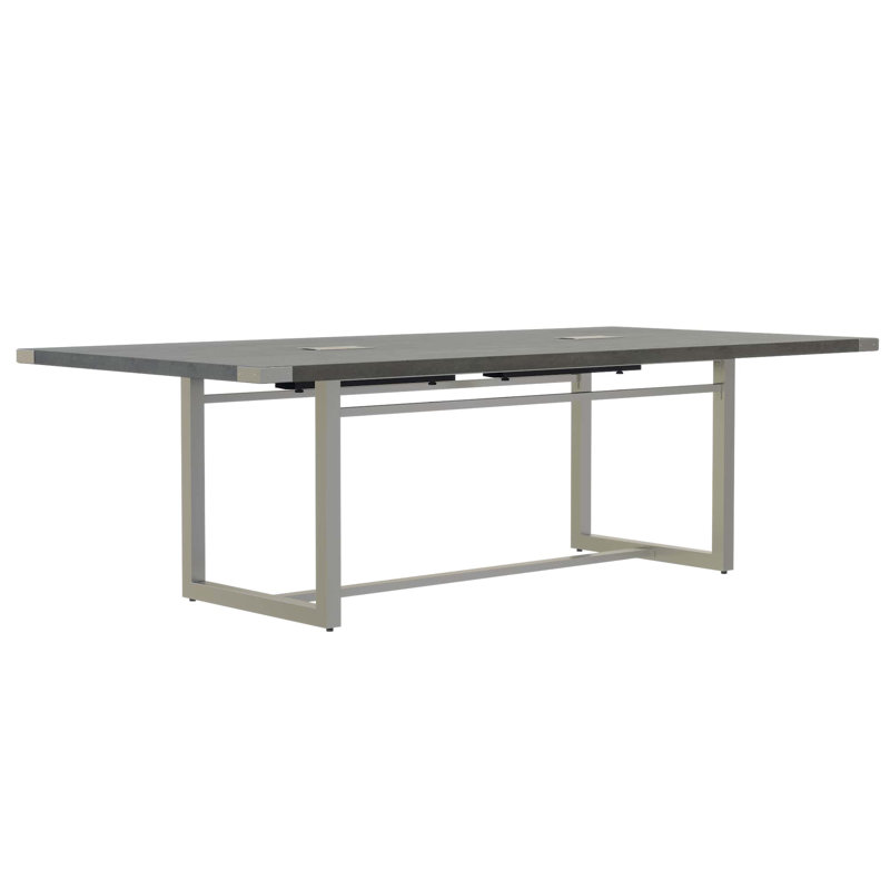 Table de conférence rectangulaire Mirella, Gris pierre, Gris