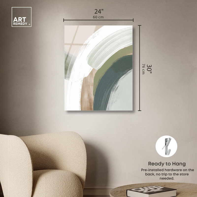 Impression sur toile «Gentle Swell IV» par Art Remedy, H 30 po x l 24 po