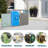 Garbage Bin Shed Stores 2 Trash Cans Metal Outdoor Bin Shed