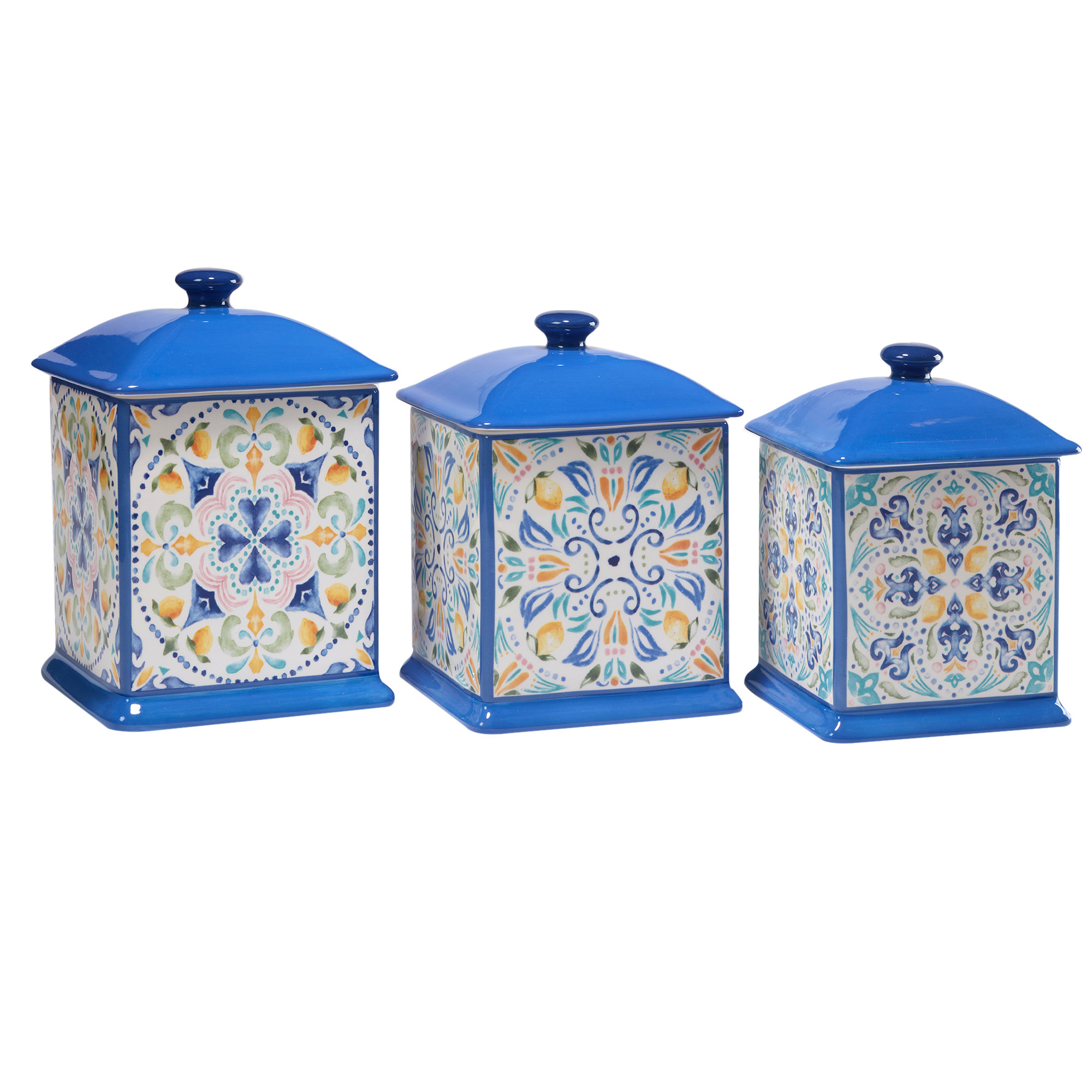 Valencia Colorful Ceramic Kitchen Canister Set