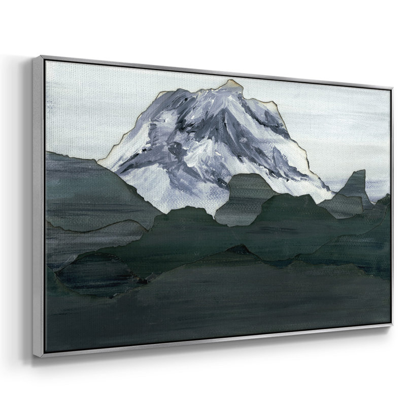 " Summit ", 17" H x 25" W x 2" D, Silver Floater Framed Canvas