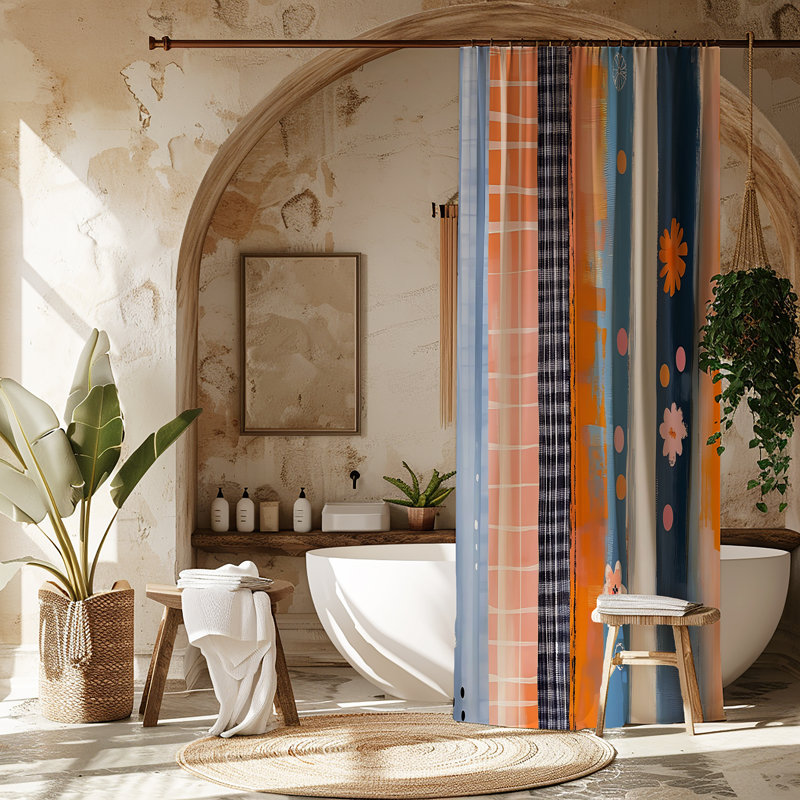 Rideau de douche Bohemian Harmony, H 90 po x l 71 po