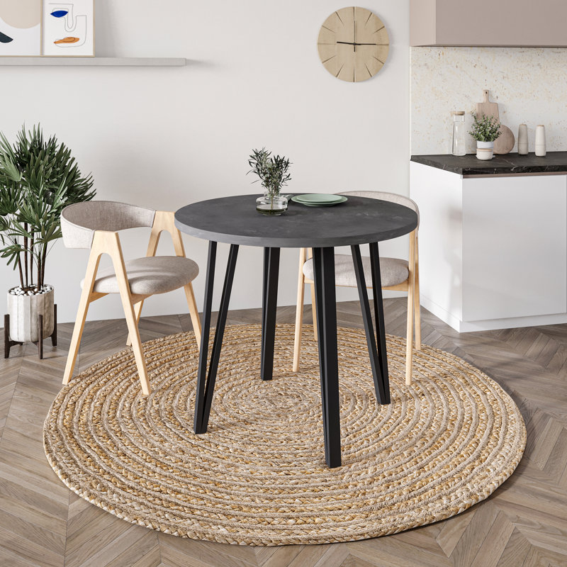 Alphonsia Round Dining Table, Retro Grey