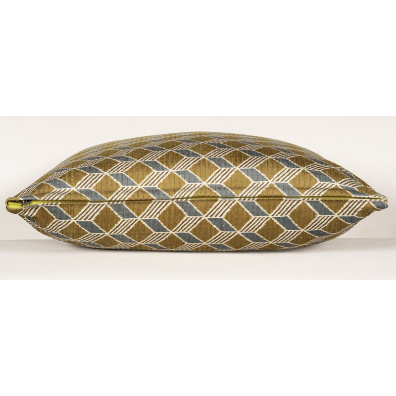 Coussin décoratif flottant Cubes, Polyester, Carré 16 po