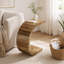 Table de bout en C, table d'appoint en bois