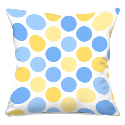 Pastel Polka Dots Double Sided Throw Pillows