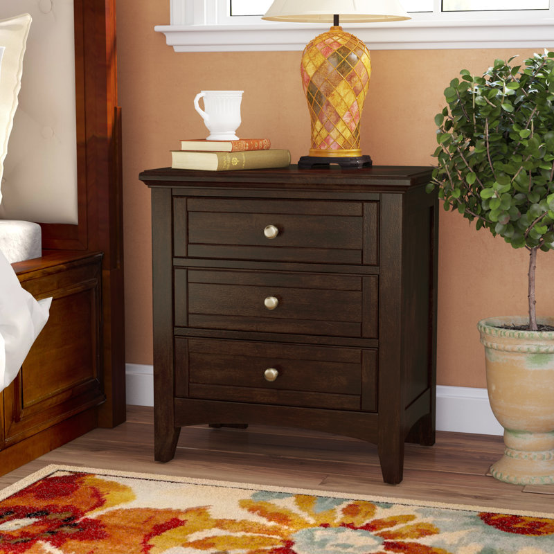 Yaovi 25'' W Nightstand, Merlot