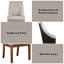 Chaise d'appoint rembourrée (ensemble de 2)