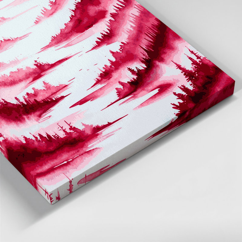 «Watercolor Landscape 89», art mural sur toile blanche, H 12 po x l 12 po