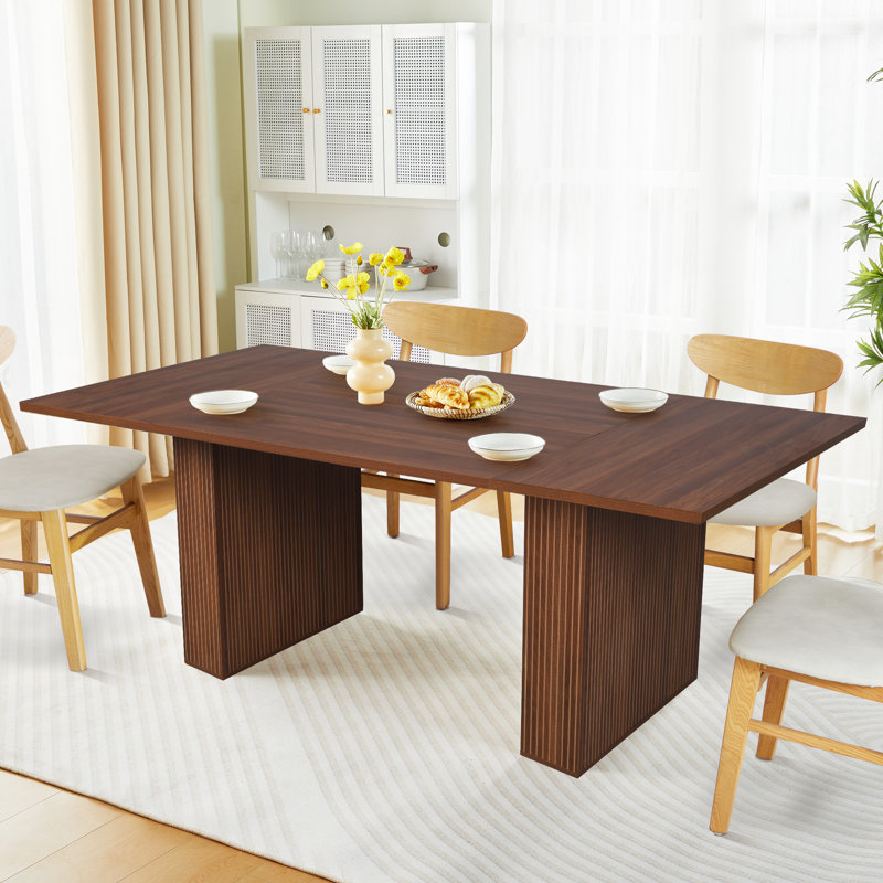 Corenda Rectangular Dining Table, Walnut