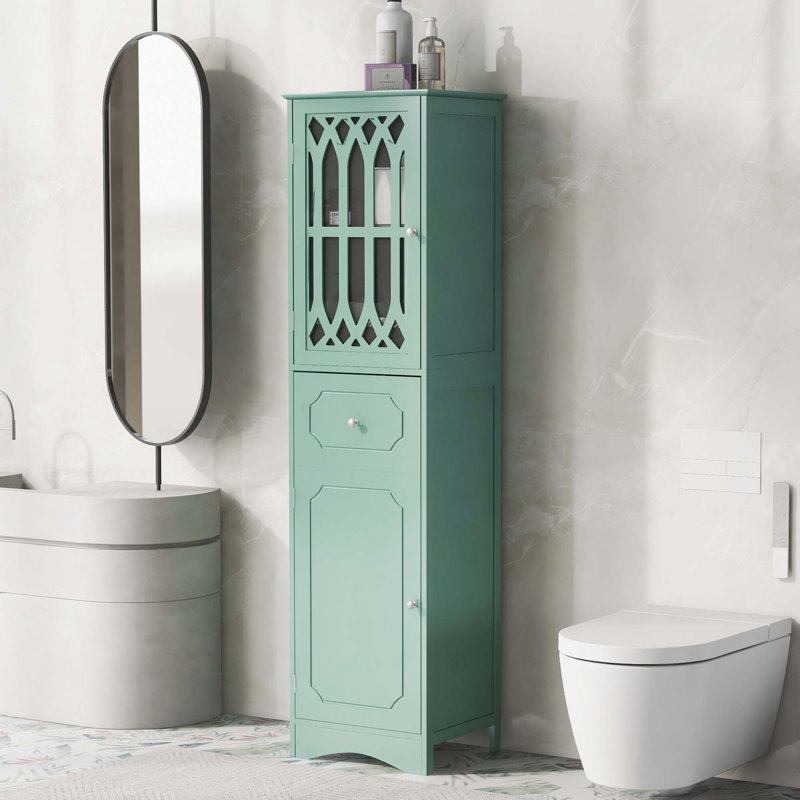 Grande armoire de salle de bain, Vert