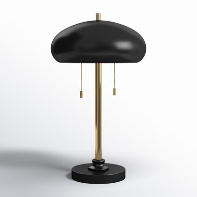 MiniSun | Contemporary Matt Black Crescent Frame Dome Table Lamp - View #11