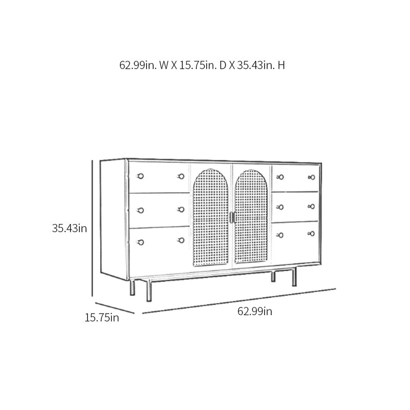 Buffet moderne et minimaliste, Blanc