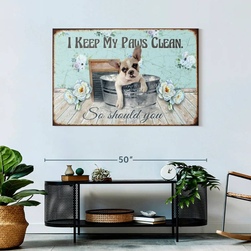 Keep Our Paws Clean, 30" H x 45" W