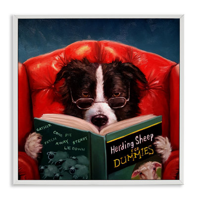 «Herding Sheep Dog lecture for Dummies» par Lucia Heffernan - reproduction d'art
