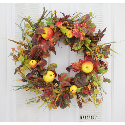 Handcrafted Faux Apple Foam 19'' Wreath