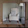 Button-Tufted Small Wingback Accent Chair with Rolled Arm and Thick Padded Cushion