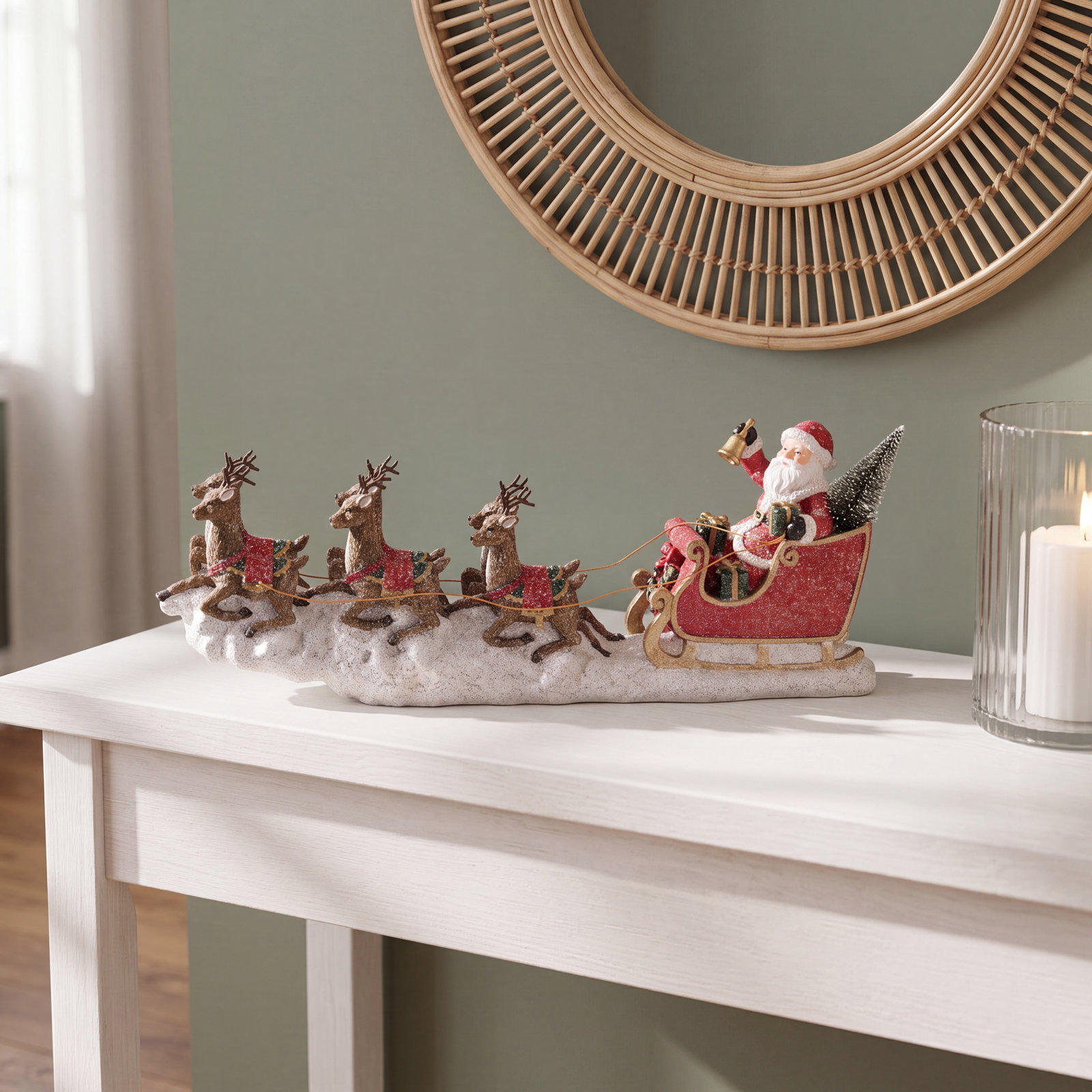 Traditions Santa on Sleigh Figurine