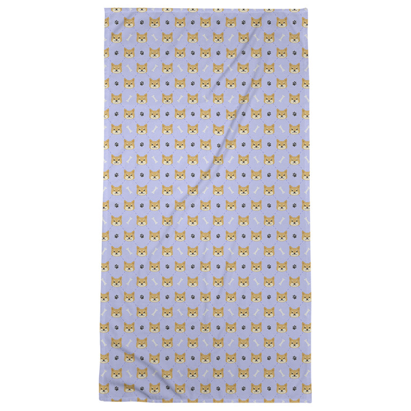 Serviette de bain Shiba Inu, Pervenche