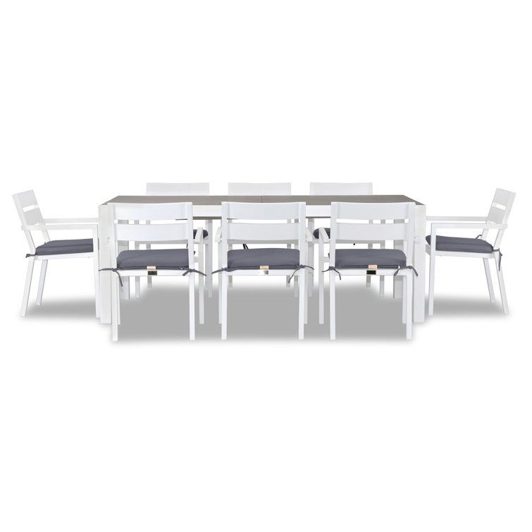 Vivant 82'' Rectangular 8 - Person Outdoor Dining Set with Sunbrella Cushions