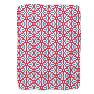 Tile Rouge - Couverture sherpa de qualité supérieure 1 pièce
