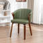 Chaise de salle à manger rembourrée en similicuir Devault-1987178674