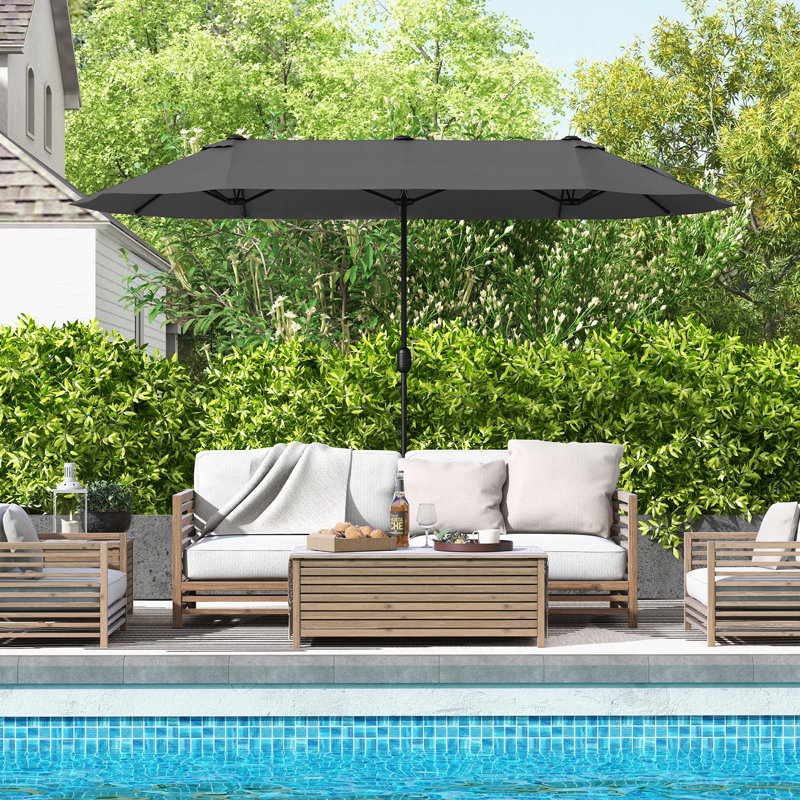 Fagundes 400cm Market Parasol, Grey