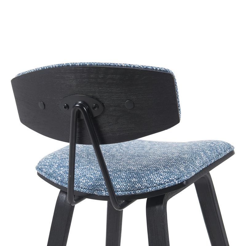 Bilgin Payton Modern Bar or Counter Height Stool with Upholstered Seat and Wood Frame, Counter Stool (25.5” Seat Height)