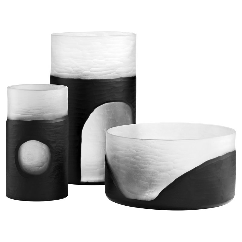 Ominous Frost Glass Table Vase