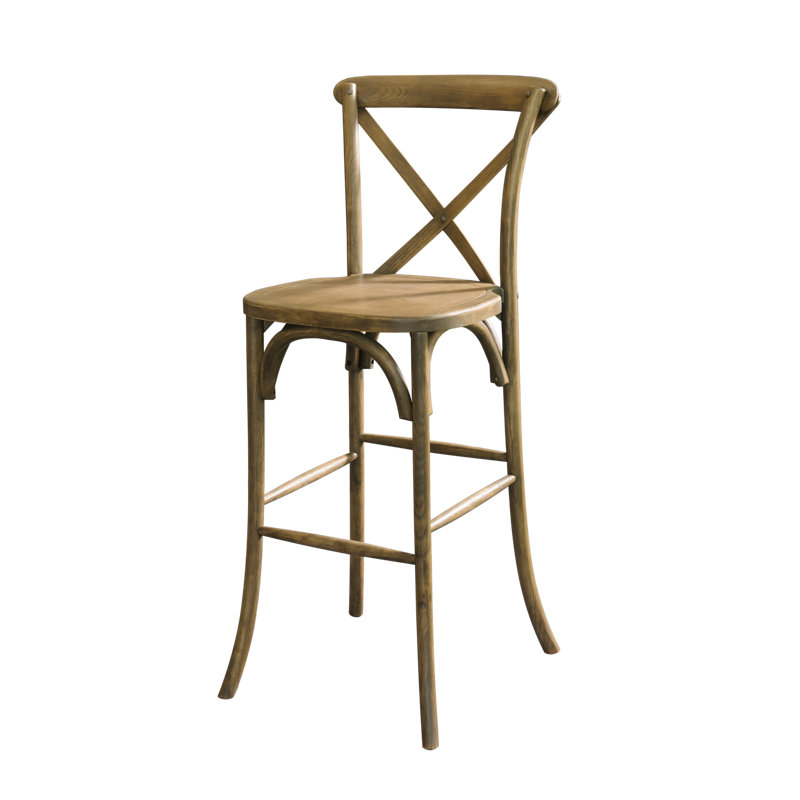 Lucca Solid Wood Counter Stool, Rustic