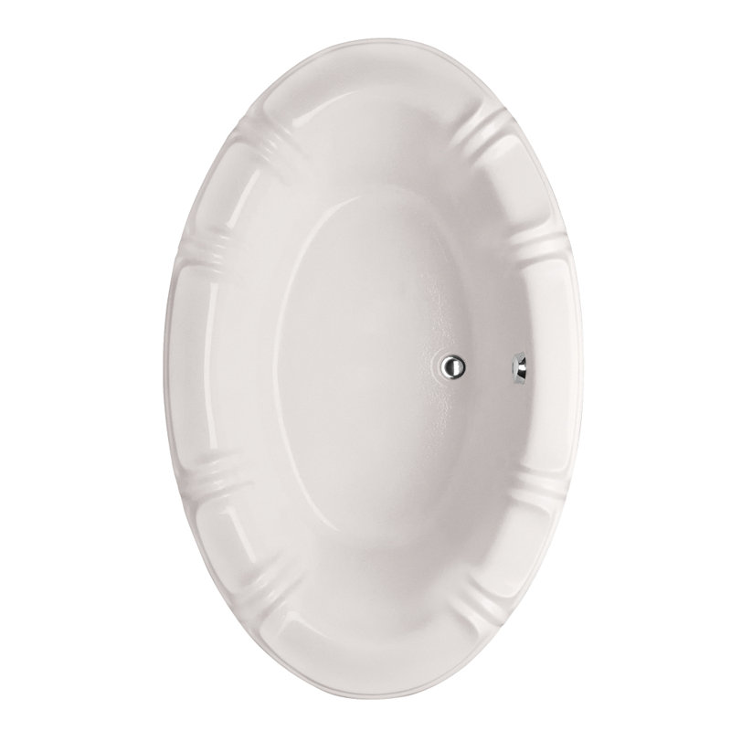 Alyssa 66'' x 42'' Air Acrylic Bathtub, White, White