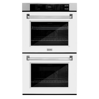 ZLINE 30 in. Convection Double Wall Oven w/ Air Fry and Self Clean w/ White Matte Doors