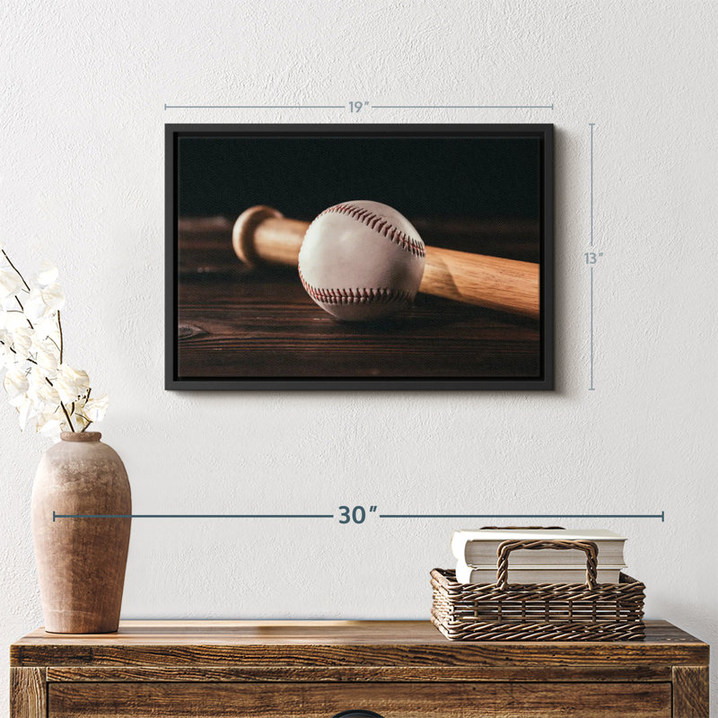 Baseball Things Canvas Print, 13" H x 19" W