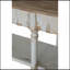 Console 63 po x 19,5 po x 35,5 po à trois niveaux en bois au fini blanc vieilli et beige