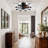 21.7" Ceiling Fan Light With Dimmable Light & Remote Control, Windmill-shaped Flush Mount Ceiling Fan 6 Speeds Reversible Low Profile With 5 Blade For Kitchen Dining Room Bedroom Livng Room Hallway