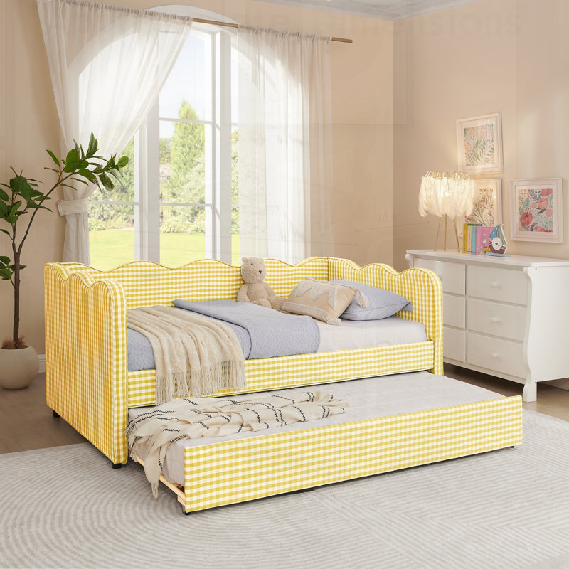 Lit de jour Cozy Gingham, Yellow