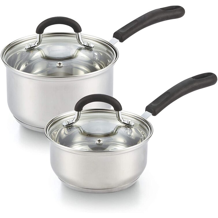 Better Chef 2-Quart Aluminum Saucepan With Glass Lid - Gray, Non-Stick,  Induction Compatible in the Cooking Pots department at