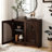 Mid Century Modern Fluted Sideboard Cabinet With 2 Outlet Holes, Buffet Cabinet With Storage, Narrow Side Cabinet For Living Room Entryway Hallway Kitchen Coffee Bar-125507834