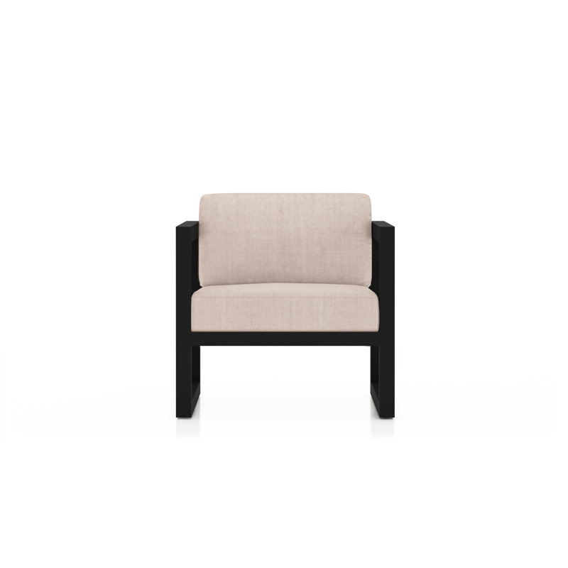Avion 2 Piece Sofa Set, Canvas Charcoal Sunbrella® Canvas, Black