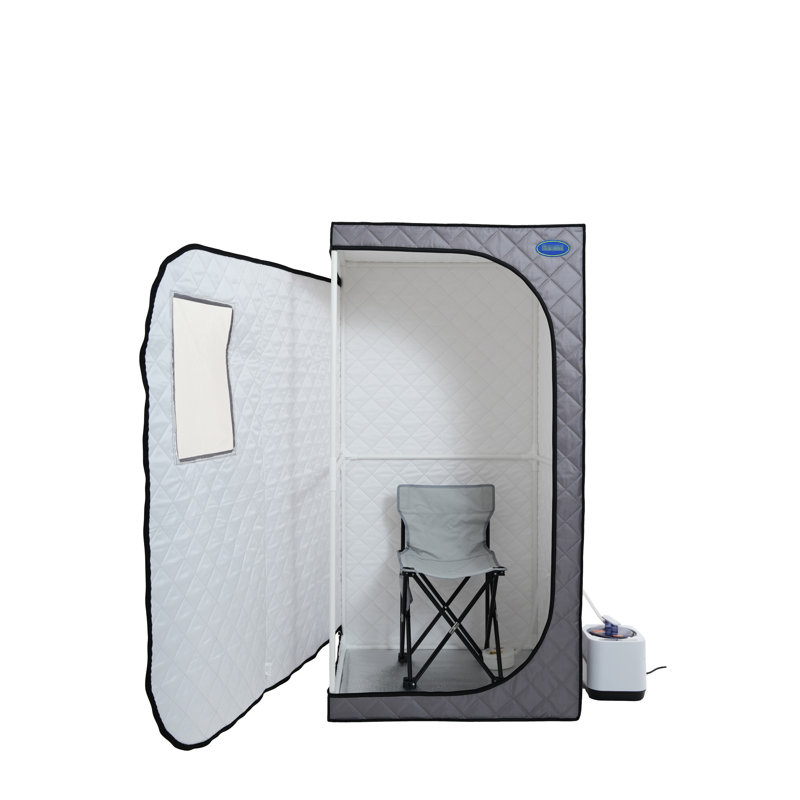 Grey Mini Plus Portable Steam - Home Spa Tent With Generator, Remote. Easy To Assemble. Rapidly Heat. . Waterproof & Insulating. Chair. 360 Flow. System. Enhance Skin Glow Gen, Foldable Seat. Simple