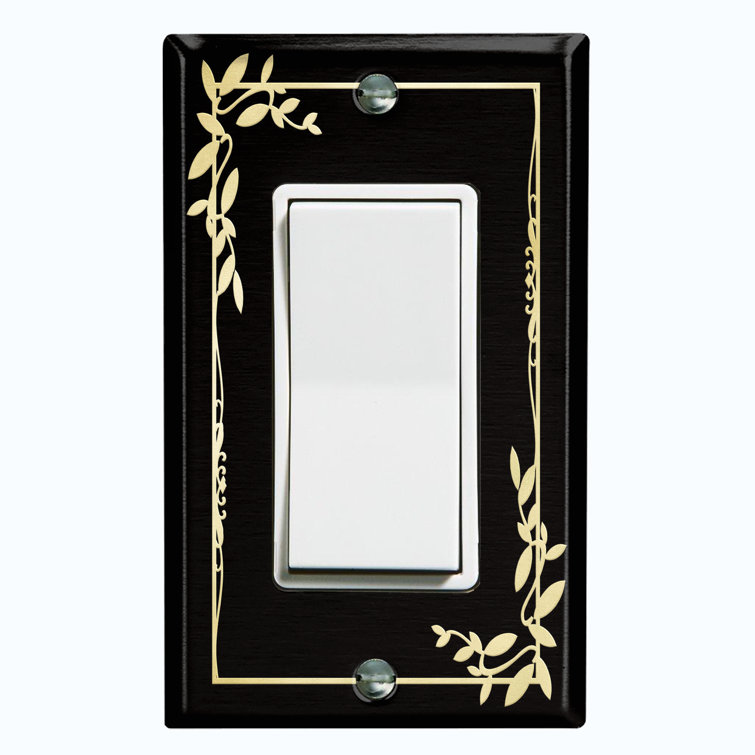 WorldAcc Victorian Vintage Elegant Flower 1-Gang Rocker Wall Plate ...