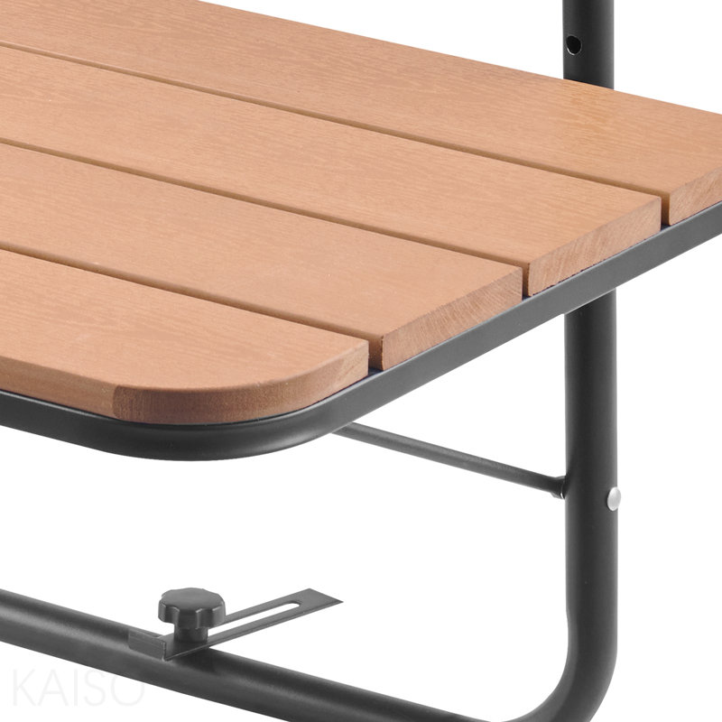 Balcony Hanging Table 25 x 24 in Outdoor Patio Railing Bar Table Adjusable