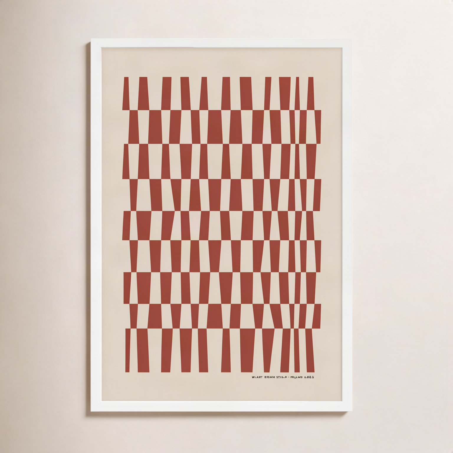 Vibrant Intersections 5 Print, White Framed, 25" H x 17.5" W