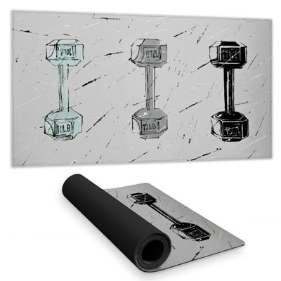 Dumbbells - 15.75"x31.50" Desk mat