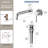 Wall Mounted Bathroom Faucet, Single-handle Bathroom Sink Faucet with Drain Assembly-130372842