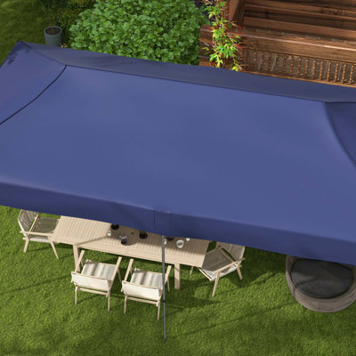 Outsunny Pop Up Canopy Tent, Instant Sun Shelter With 3-Level Adjustable Height, Easy Up Outdoor Tent For Parties With Wheeled Carry Bag For Garden, Patio