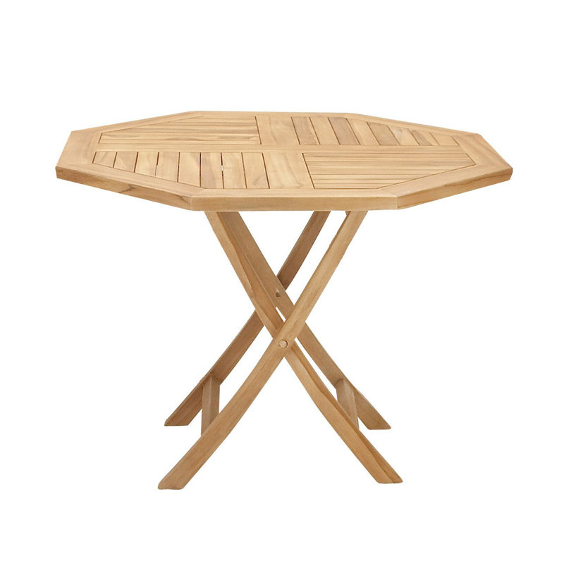 Traditional Teak 4-Person Octagonal Outdoor Dining Set
