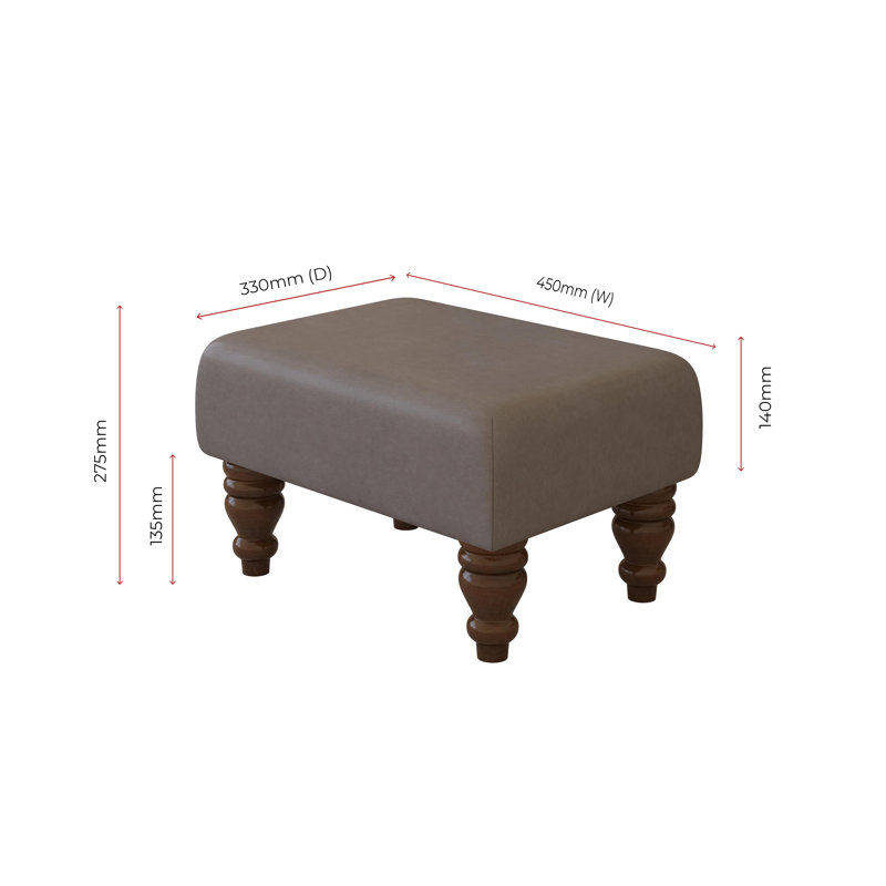 Acierno Natural Wood Turned Leg - Faux Leather, Feather Grey, Brown
