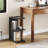 Side Table With Charging Station, Narrow Side Table With USB Ports And Sockets For Small Spaces, Bedside Table With Lamp, Narrow Table For Living Room-1465327136